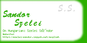 sandor szelei business card